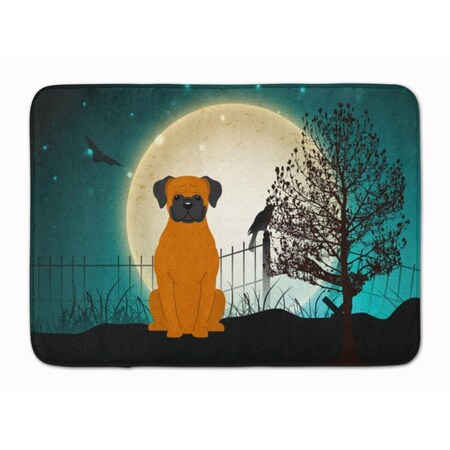 Carolines Treasures Halloween Scary Fawn Boxer Machine Washable Memory Foam Mat BB2305RUG